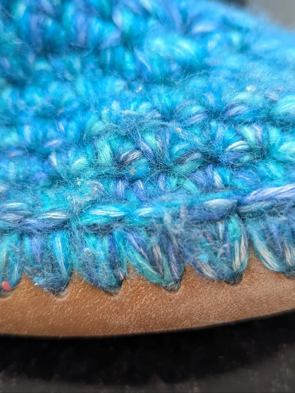 Handmade Blue Kids Crochet Booties Slippers Padraig Cottage Slippers